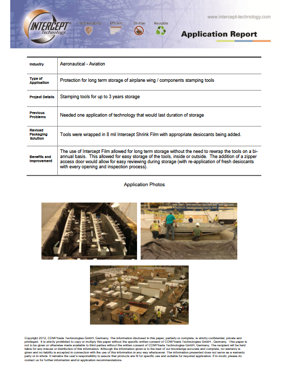 Intercept Technology™ - View Details About Our Airplane Components PDF